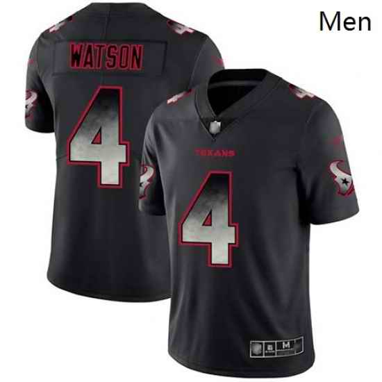 Texans 4 Deshaun Watson Black Men Stitched Football Vapor Untouchable Limited Smoke Fashion Jersey